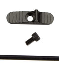 Tough Aluminum Safety Replacement With Ball And Steel Plate For Mossberg 500 590 88 835 940 Shotguns, shown with screw and tool