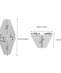 Heavy Duty Folding Table Hinge Set For Iron Furniture Durable High Hardness Seamless Design measurements view