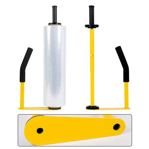 Solid Workhorse Handheld Stretch Film Dispenser With Adjustable Roll Height And Quick Tension Dial For Pallet Wrapping Manual Packing Gun For Shipping Cartons And Warehouse Crew