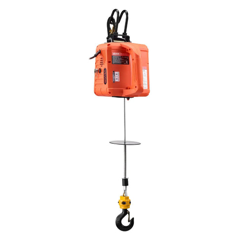 3 in 1 Electric Hoist Winch 1100 Lb Capacity Portable Power Winch With 1500W Motor hanging with hook view