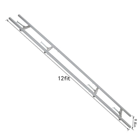 Portable Chainsaw Mill 12ft Rail Guide System for Easy Log Milling No Fuss Setup Aluminum Rail Kit with fix beams