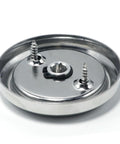 Back view of Round Recessed Pull Handle For Cabinets And Furniture 2.91 Inch By 0.55 Inch Concealed Brushed Stainless Steel Door Knob for modern use