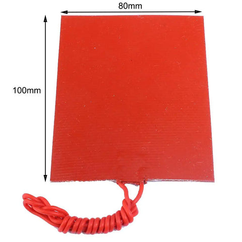 4 Pack Silicone Heating Elements For Electronics 12V 25W Rubber Heater Pads With Constant Temperature Fast Heating Even Heat 80 X 100 Mm 3.15 X 3.94 In Flexible Durable Silicone Rubber Heating Plate For DIY Projects Easy Wrap red heating pad with coiled cord