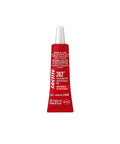 Front view of Red Threadlocker Tube For Automotive And Metal Fasteners, 6 Ml, 0.2 Oz, OEM-Approved High-Strength Sealant, Part 37420