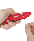 Fastback Press And Flip Utility Knife With Belt Clip And Onboard Wire Stripping Red Set Of 4 Durable Precision Cutting