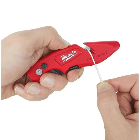 Fastback Press And Flip Utility Knife With Belt Clip And Onboard Wire Stripping Red Set Of 4 Durable Precision Cutting