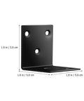 Heavy Duty Right Angle Corner Brackets With Screws For Drawer Repair And Furniture Fixes Solid Steel Corner Braces, 1.9 in size.