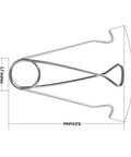 Diagram of the hanging hook for Bombproof Stainless Steel Water Bottle With Hanging Hook For Outdoor Adventures, dimensions shown.