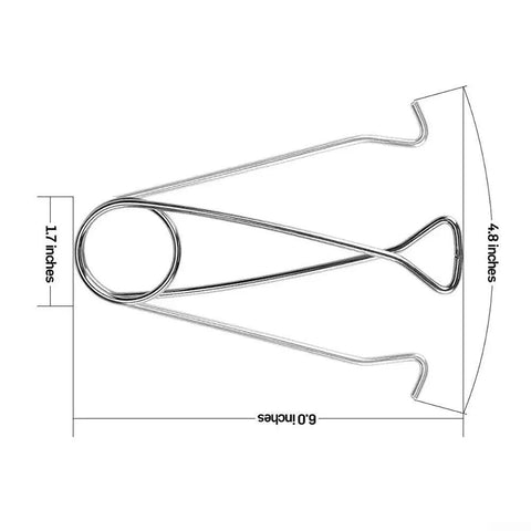 Diagram of the hanging hook for Bombproof Stainless Steel Water Bottle With Hanging Hook For Outdoor Adventures, dimensions shown.