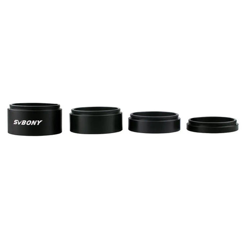 Dual Sided Extension Tube Kit M42x0.75 and T2 Threads for Astro Photography, 5mm 10mm 15mm 20mm Lengths, Fully Metal Anodized Aluminum Construction