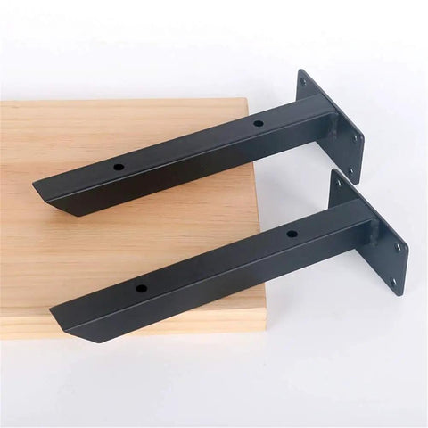 Hella Sturdy Heavy Duty Wall Mounted Shelf Brackets Iron Metal Shelving Supports Rust Proof Storage Braces for custom shelving.