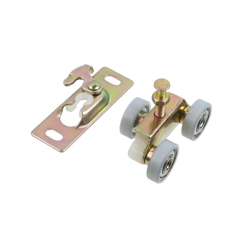Two Pack Alloy RV Pocket Door Rollers With Hangers For Sliding Doors White Finish Durable Alloy Wheels For Smooth And Stable Door Movement