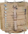 Yorktown Tool Roll Coyote Brown Pro Grade Ultra Portable Wrench Organizer And Tool Storage Durable 1000D Cordura open with tools visible