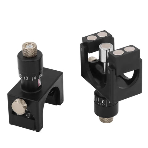 Magnetic Blade Setting Jigs 2-Piece Gauge Knife Setter For Woodworking, Adjustable 22 Mm Height, 75-125 Mm Cutter Diameter