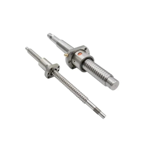 Top Shelf 32Mm Sfu3210 Ballscrew With Integrated Ball Nut In A Solid 550Mm Build Offering 5Mm Or 10Mm Pitch Choices For Straight Up Precision Retrofit Projects And Hella Smooth Linear Motion Control, showing two stainless steel ballscrews.