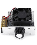 Front view of Beefy 4000W SCR Voltage Regulator and Electric Motor Speed Controller Dimmer with adjustable knob.