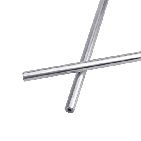 Duo Pack 6mm By 400mm Linear Motion Rods With End Hollow Shafts And M3 Screws For 3D Printers And CNC Machines, 3mm Inner Hole, Ideal For Smooth, Precise Guided Movement.