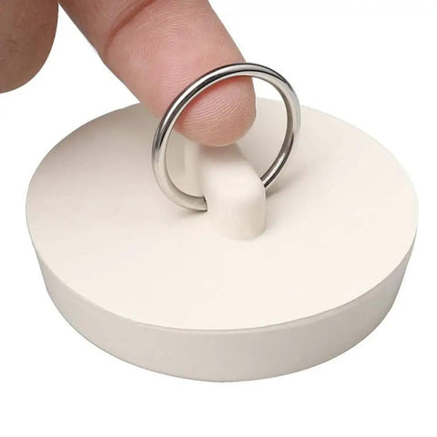 Peirushg Bathtub Easy-Install Stopper Quick 1-3/8in. with finger pushing stainless steel ring.