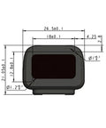 Front view of TF Nova Lidar Sensor Range Finder For Bots And Drones With 14 Meter Scanning Range 14°H × 1°V, with dimensions shown.