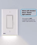 SwitchLight LED Night Light For Single Pole Switches With Auto On Off Sensor Dimmable Brightness No Fuss Easy Install