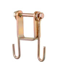 Heavy Duty Steel Trailer Safety Chain Holder Bracket For Two Inch Hitch Shank Bolt On Mount, galvanized steel hooks for durability.