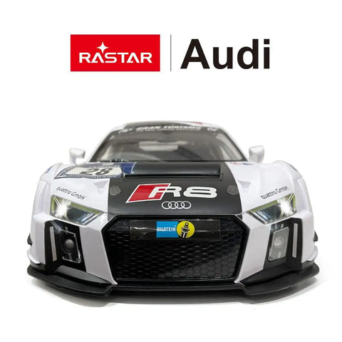 Front view of Audi R8 LMS Style Remote Control Car 1 14 Scale High Speed RC Toy For Adults Kids Full Function Forward Reverse