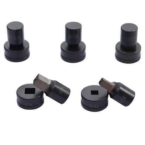 Square Die Punching Set For CH-70 Machine, Hydraulic Die Kit with 17x17mm Slotting Punch, upper and lower dies visible