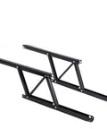 Pair Of 38 By 16.5 Cm Cabinet Spring Hinges For Furniture, 125 Degree Opening, Zinc Alloy Build, 165Mm Barrel, black finish