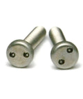 Heavy Duty 18 8 Stainless Steel Snake Eye Drive Tamper Proof Pan Head Machine Screws 8 32 X 1 1 4 Inches view of screw heads