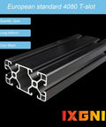 4080 T Slot Aluminum Extrusion for 3D Printer Frames and CNC DIY Builds Black Anodized 500mm, 2-pack