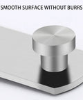 Close-up of smooth silver 180 Degree Flip Sliding Barn Door Lock for Privacy, showing heavy duty latch surface detail.