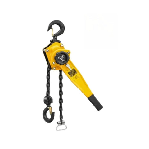 Handy 0.75 To 3 Ton Manual Hand Lever Hoist With Smooth Tensioner For Heavy Duty Lifting And Rigging Jobs That Really Get The Job Done Right, yellow and black design.
