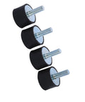 Rugged Heavy Duty Rubber Mounts And Vibration Isolation Shock Absorber For Medical And Mechanical Equipment Reduces Noise And Protects Gear With Durable Rubber And Zinc Coated Steel M8x23 VD30x20, set of four