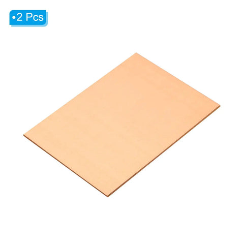 Copper PCB Board Pair 20x30cm Single Sided Copper Clad Circuit Board Laminate Blank PCB Copper Pads, pack of 2, angled view.