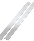 Two brushed stainless steel trim strips, 3x30 inches, silver finish, 304-grade
