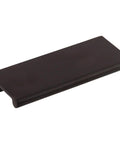 Mercer Collection 4 Inch Europa Tab Cabinet Pull Flat Black Finish For 3 Inch Center To Center Installations, side view