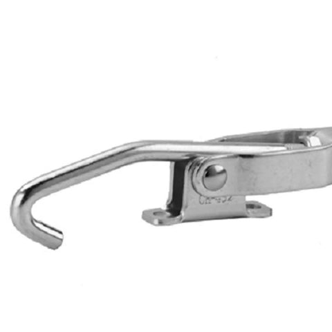 Close-up of J Hook Toggle Clamp Stainless Steel Heavy Duty Hold Down Clamp for Woodworking Projects