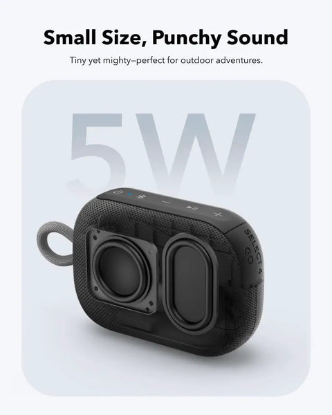 Dope Bluetooth Shower Speaker With IP67 Waterproof, Floats, And 20 Hours Of Playtime showing speaker grills and controls