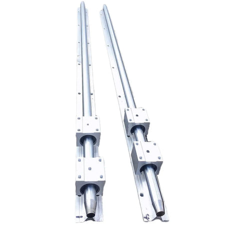 1000mm SBR20 Linear Rails Kit With 2 Rails And 4 SBR20UU Bearing Blocks 16 M6x12 Screws And 2 Locking Handles for CNC