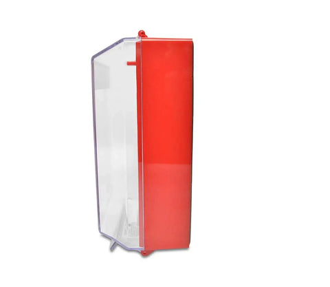 High Vis Wall Case For Fire Sprinkler Shut Off Tool Heavy Duty polycarbonate side view, measures 5.43x7.55x3.3 inches.