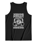 Go To Men's Lightweight Cotton Tank Top With Funny Motorboat Mechanic Beard Graphic Solid Sleeveless Muscle Jersey For Gym Grinds And Lazy Summer Vibes on black fabric.