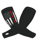 Premium Ice Silk Cooling Arm Sleeves Straight Up Deliver Street Style Appeal With A Classic USA Flag Motif, black, stretchy, UV protective.