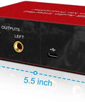 2x2 USB Audio Interface With Mic Preamplifier And 48V Phantom Power For Studio Quality Recording And 24 Bit Resolution USB Mixer And Compact Recorder, red