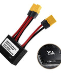 Go The Distance With This Radical Dual Battery Parallel Switcher For Your E Bike. Rock A 20A Smart Auto-Switching Tech To Double Your Capacity And Crush Longer Rides Without Sufferin' Range Anxiety On Your Electric Scooter Or Bike Setup Today. 20A black aluminum dual battery switcher with XT60 connectors