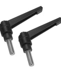 2 Pcs Clamping Lever Handles M8 20mm 304 Stainless Steel Threaded Male Stud Adjustable Locking Quick Release Ratchet Bolt Knobs