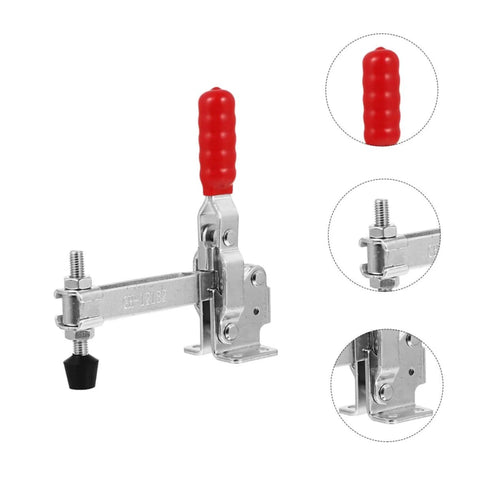 2 Piece Welding Toggle Clamps Set Heavy Duty Fixed Iron Hold Down Clamps With Quick Release Durable Woodworking Tool