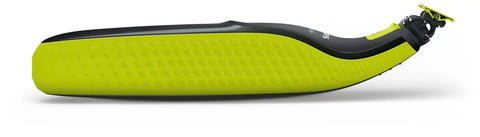 Side view of OneBlade Hybrid Electric Trimmer And Shaver with Dual Cut Technology, cordless, lime green handle, and compact design.
