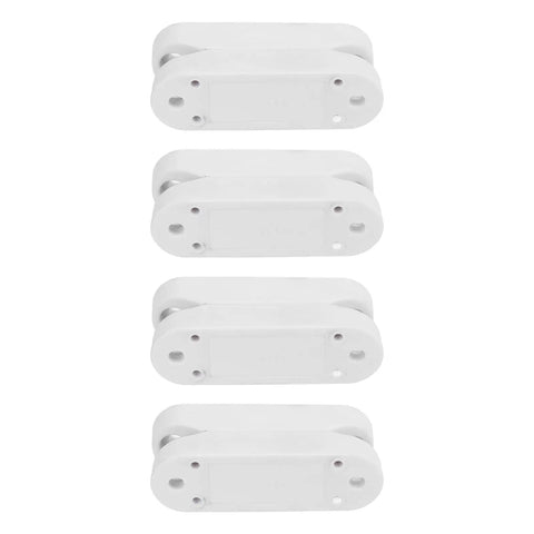 Magnetic Baggage Door Catch Kit For RVs And Trailers, 4 Pairs, weatherproof white ABS design for easy and secure luggage access