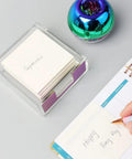 Magnetic Paper Clip Holder And Clear Sticky Note Dispenser Set For Your Desk 100 Clip Capacity Post It Note Organizer Rainbow Acrylic Desk Accessory With Modern Rainbow Finish For Office