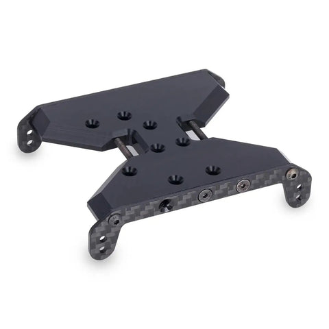 Carbon Fiber And Delrin Chassis Skid Plate And Transmission Plate For One Tenth RC Crawler Capra 1.9 UTB Upgrade Parts top view